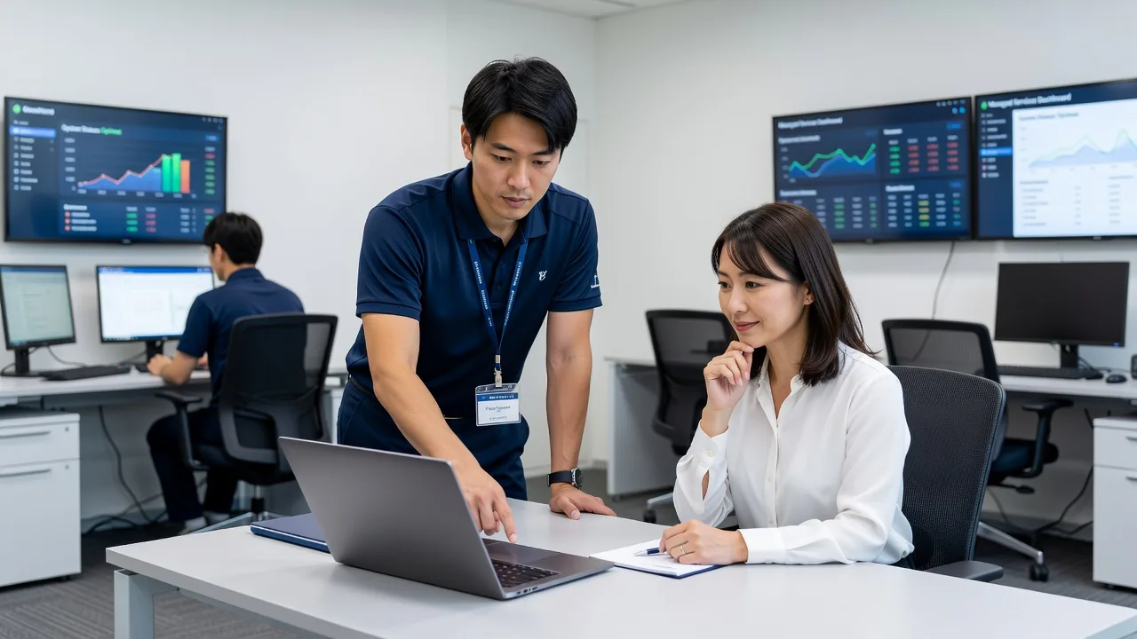 運用管理業務に取り組むエンジニアの様子